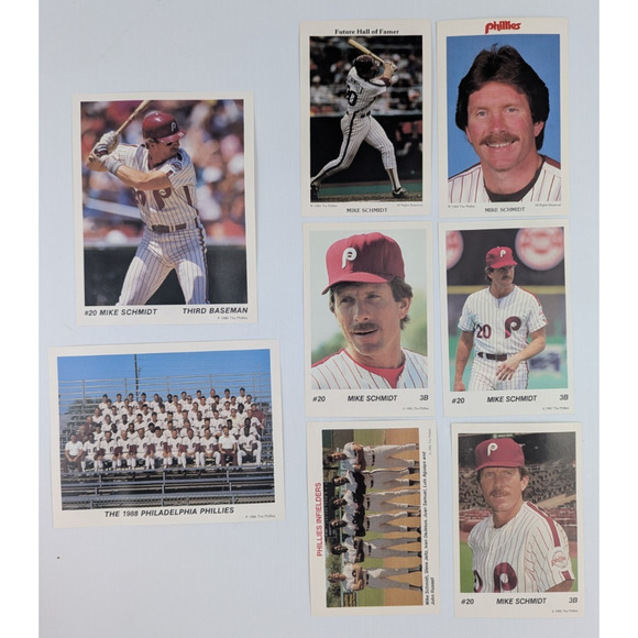 Mike Schmidt Phillies Tastykake Baseball Card Assorted Lot of 8 - Picture 1 of 13